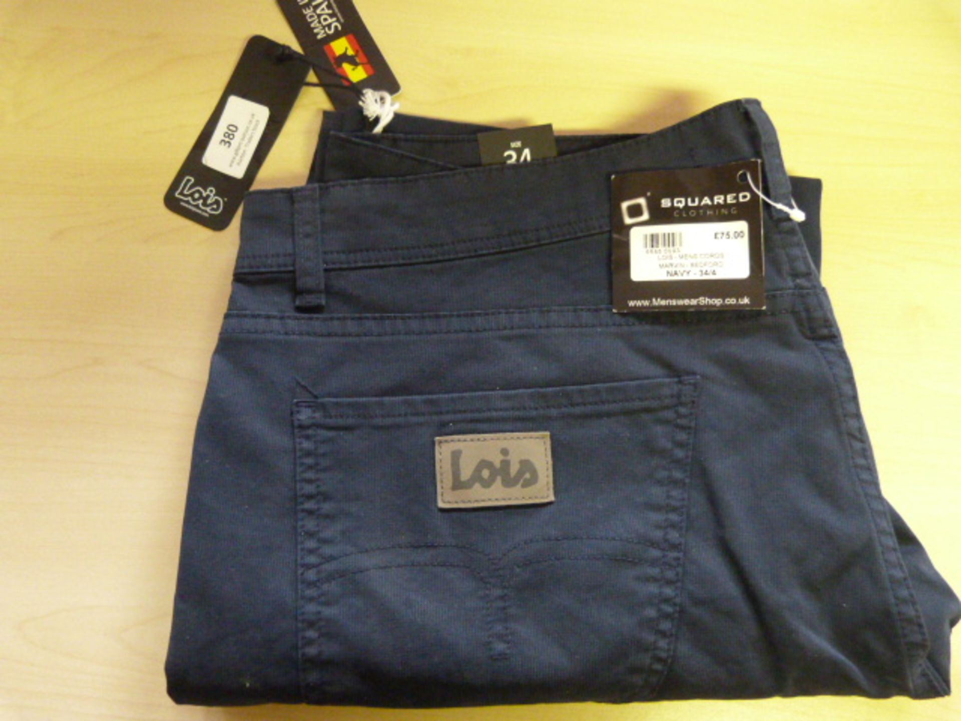 *Lois Mens Chino Style Trousers Size: 34
