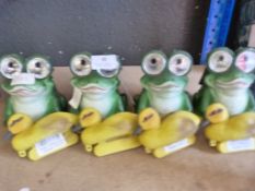 *Four Bright Eye Frogs and Four Plastic Ducklings