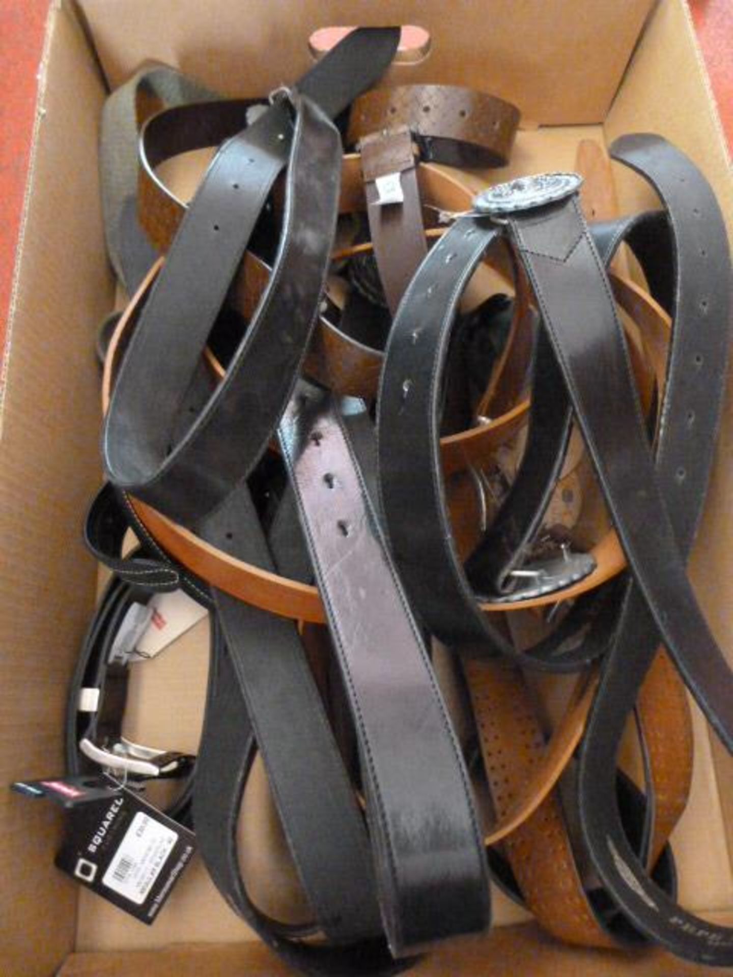 *Box of 15 Assorted Belts Including Levi's, Pepe &