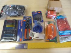 Job Lot of Tools Including 120cm Level, Knee Pads,