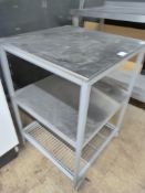 Small Stainless Steel Preparation Table with Shelv