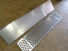 Stainless Steel Shelf with Brackets 145x30cm, and a Pierced Shelf 120x25cm