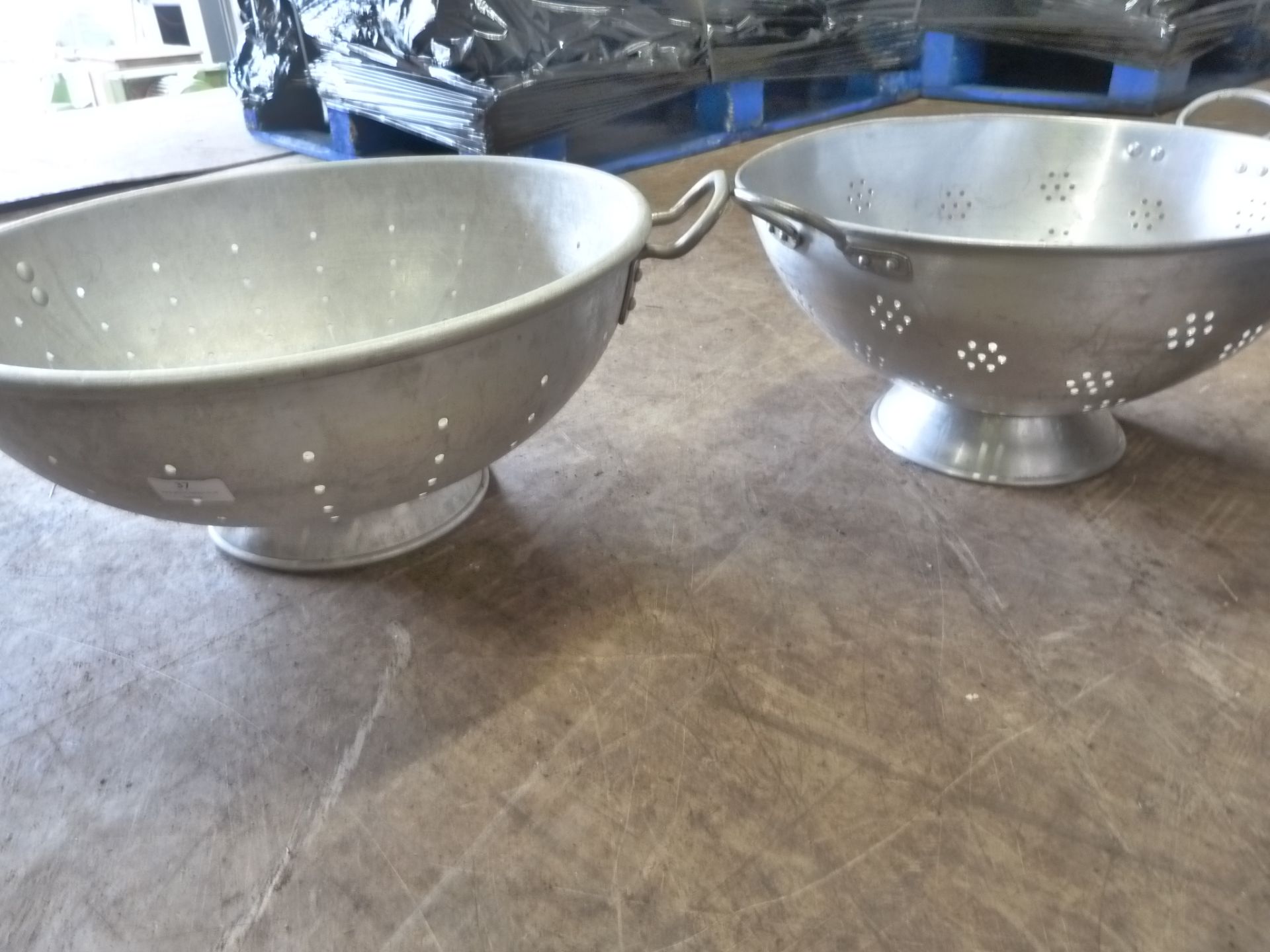 Two Large Aluminium Colanders