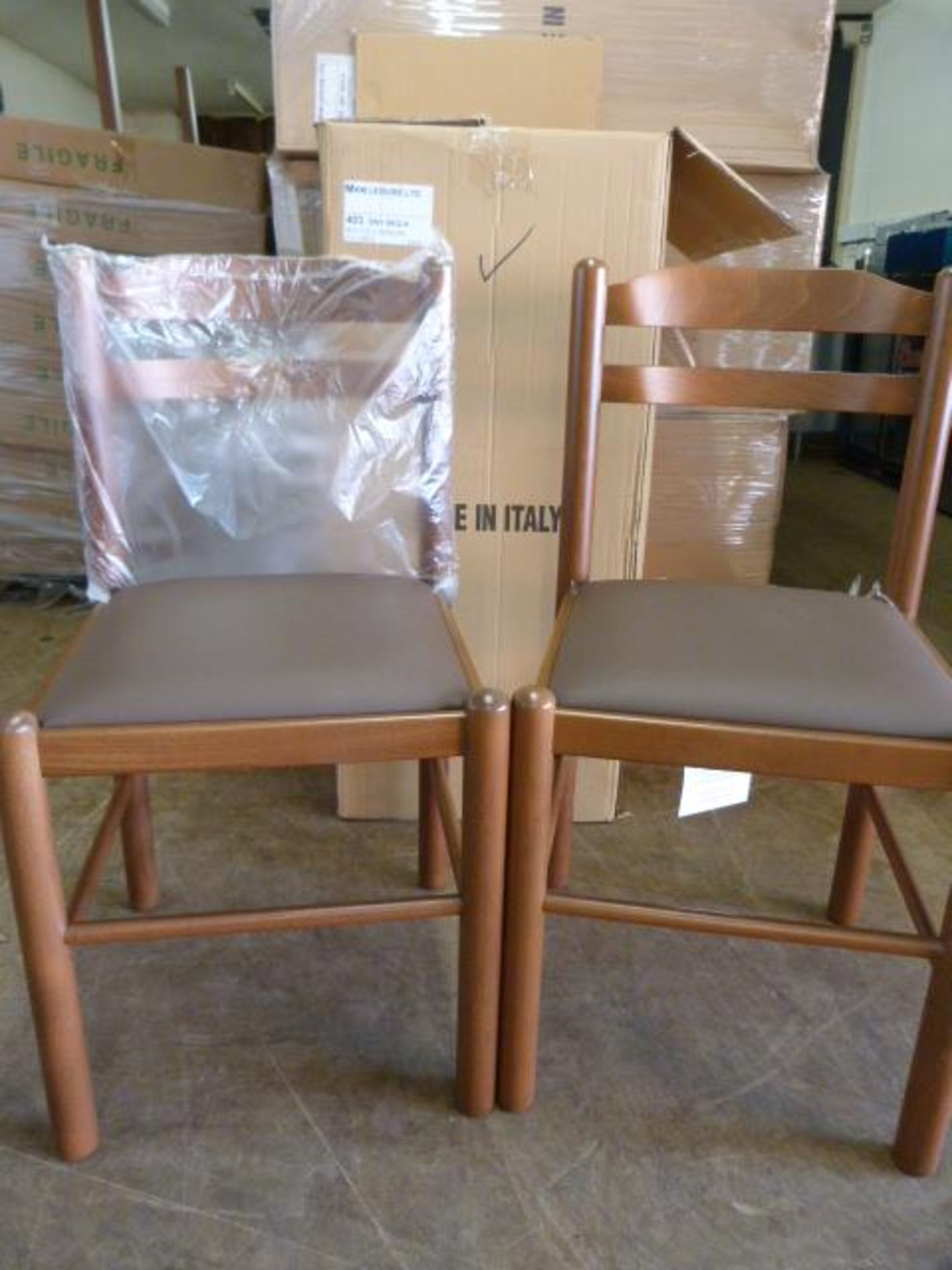 *Four Wood Framed Upholstered Chairs