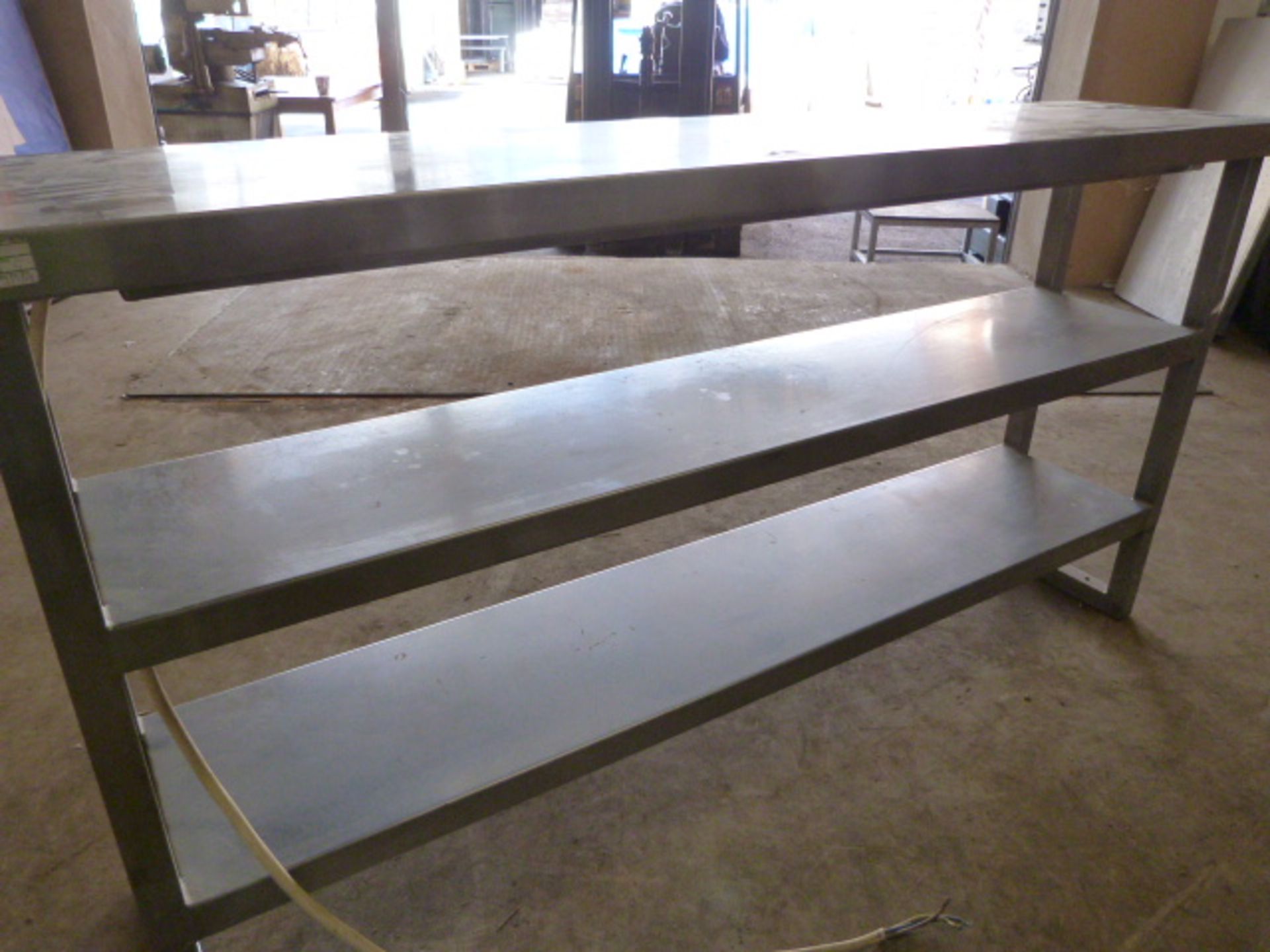 Heated Stainless Steel Shelf Unit 135x30x69cm