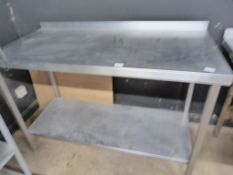 Stainless Steel Preparation Table with Shelf 130x6