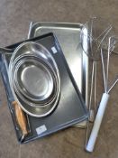 Small Quantity of Trays, Dishes and Kitchen Tools