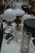 Vintage Lamps and Glassware