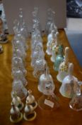 Collection of Ornamental Pottery & Glass Bells