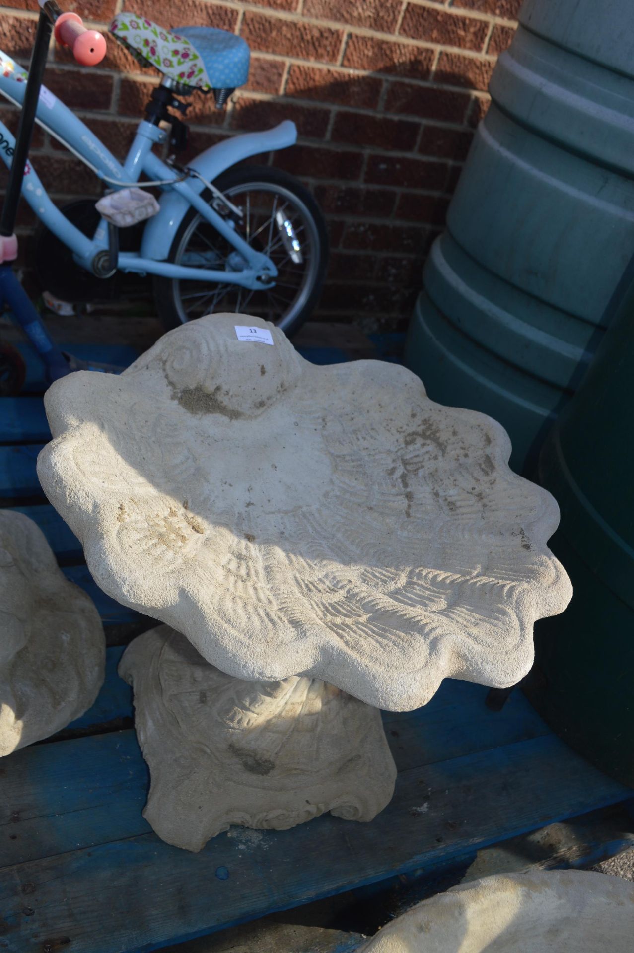 Birdbath in the Form of an Oyster Shell