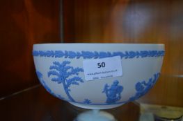 Wedgwood Sacrifice Reverse Blue & White Jasperware Bowl