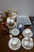 Aynsley Rose Pattern Part Tea Service, and a Arthu