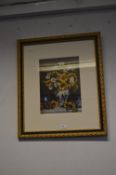 Gilt Framed Print - Still Life Flowers