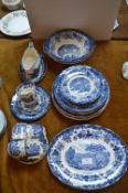 Royal Worcester Palissy Blue & White Part Dinner S