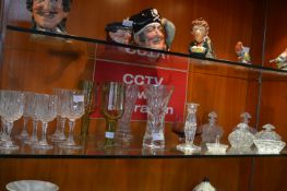Cut Glass Vases, Wine Glasses, Covered Dishes, etc