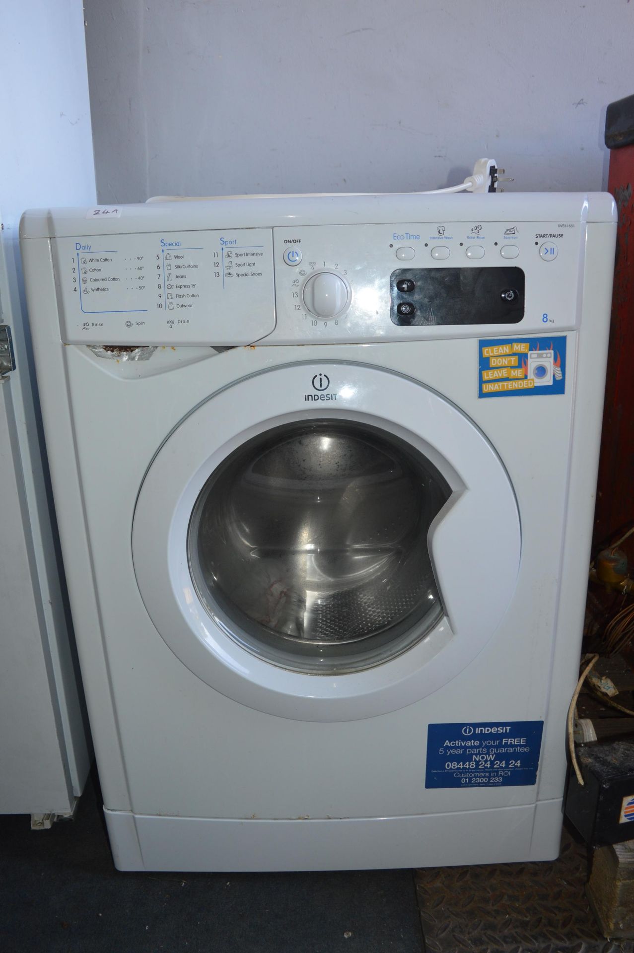 Indesit 8kg Washing Machine - Image 2 of 2