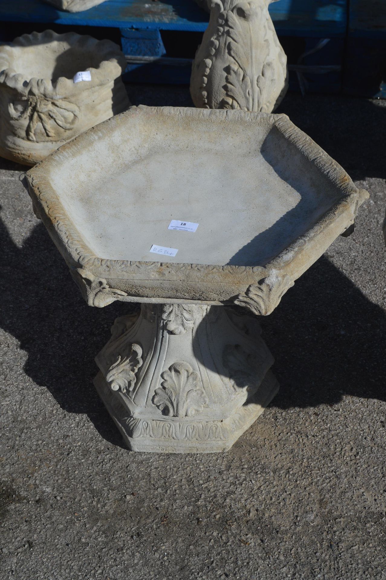 Birdbath with Acanthus Leaf Design