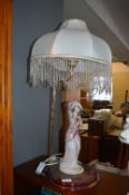 Table Lamp - Lady Under Decorative Shade