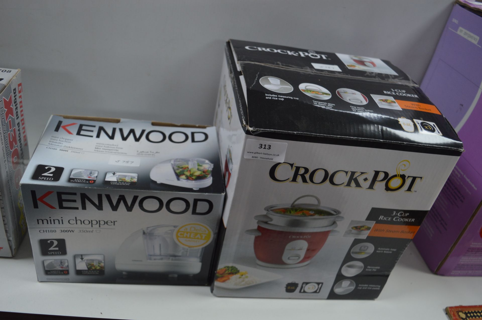 Boxed Kenwood Mini Chopper and a Crock Pot