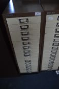 Bisley Fifteen Drawer Metal Filing Cabinet