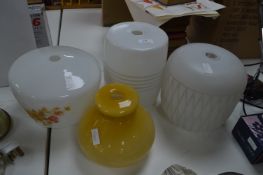 Four Glass Lamp Shades