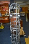 Metalwork Bar Including Wine Rack with Ivy Design