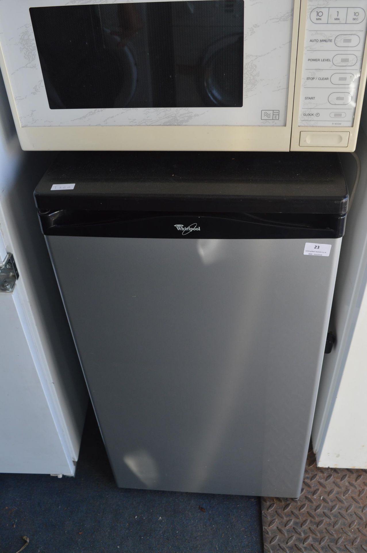 Silver Black Whirlpool Fridge