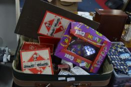 Case of Old Games; Rubik's Cube, Dominoes, Monopol