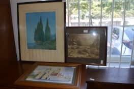 Three Framed Prints and Photos