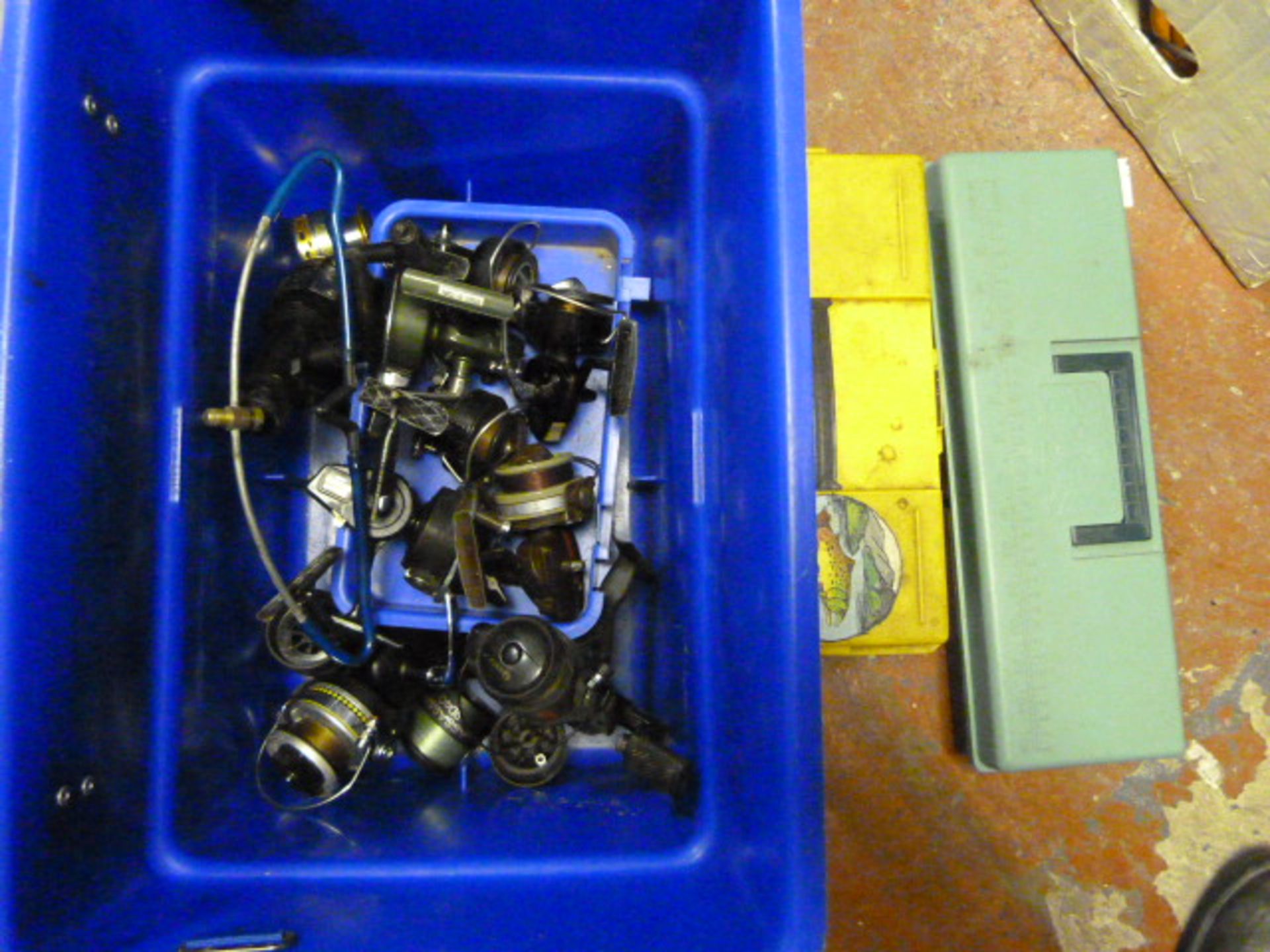Box of Fishing Reels
