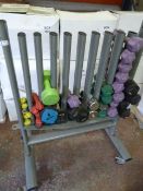 *Dumbbell Rack on Wheels with 0.5kg - 6kg Weights