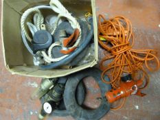 Miscellaneous Box Including Barrow Tyres and Inner