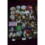 Tray Lot of Wade Animals including Ten Hat Box Ser