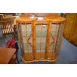 Art Deco Glazed Bow Front China Cabinet