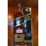 1 Litre Bottle of Johnnie Walker Black Label 12 Year Old Scotch Whisky with Original Box