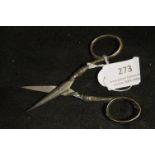 Pair of Silver Handled Sewing Scissors - Birmingha