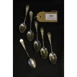 Six Hallmarked Silver Teaspoons - Birmingham 1908