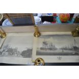 Assorted Reprints of Hull Engravings, Dockside Sce