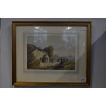 Gilt Framed Watercolour by John Callow 1822 - 1878 The Toll House