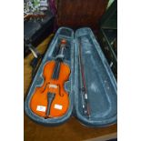 Violin and Bow with Original Case