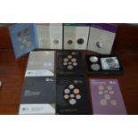 Seven Royal Mint UK Definitive Coin Sets etc