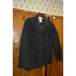 Black Suede Retro Jacket UK Size 22 by Claire Neuv