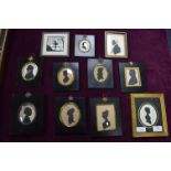 Eleven Framed Silhouettes