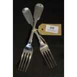 Two Hallmarked Silver Table Forks