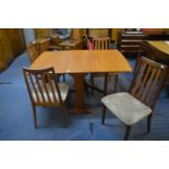 G Plan Drop Leaf Dining Table & Four Matching Chai