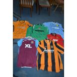 Six Signed Football Shirts - Hull City, Manchester