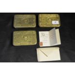 Three Christmas 1914 Queen Mary Troops Issue Brass