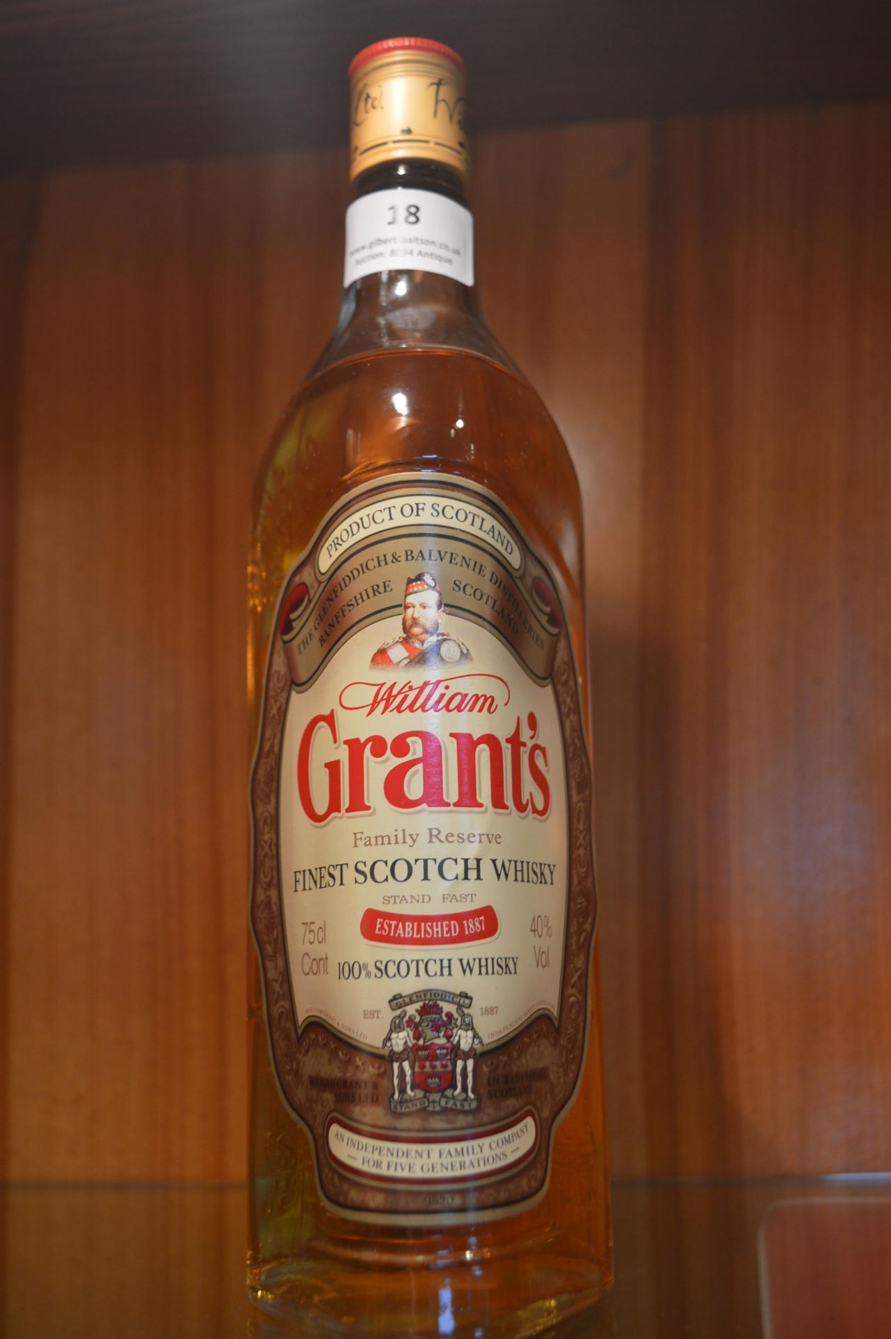 Bottle of Grants Scotch Whisky