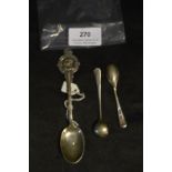Silver Teaspoon King George & Queen Mary - Birmingham 1934 19g plus Two Mustard Spoons 14g