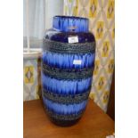 Large Blue Retro German Vase by Scheurich